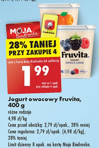 Jogurt morela Fruvita promocja