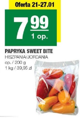 Papryka Sweet Bite Hiszpania/Jordania promocja w SPAR