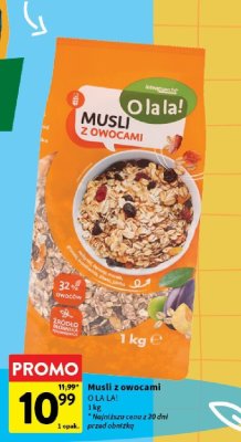 Musli z owocami O LA LA! promocja w Intermarche