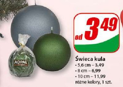 艢wieca kula 5.6 cm Adpal promocja