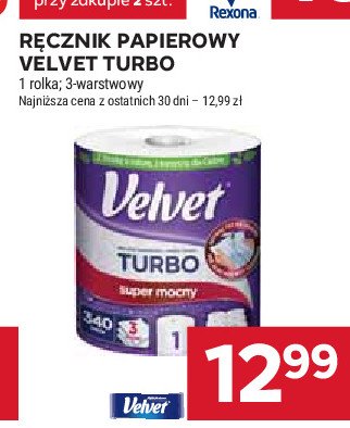 Ręcznik papierowy Velvet turbo promocja w Stokrotka