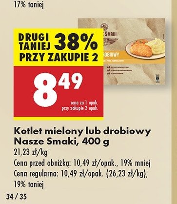 Kotlet drobiowy z marchewką i groszkiem i puree ziemniaczanym Nasze smaki promocja