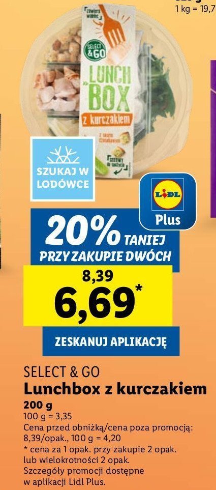 Lunchbox z kurczakiem Select & go promocja w Lidl