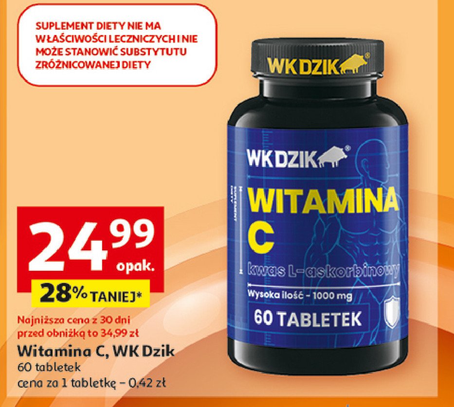 Witamina c WK DZIK promocja w Auchan