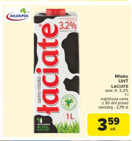 Mleko 3.2% 艁aciate promocja