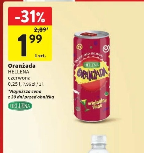 Oranżada czerwona Hellena promocja