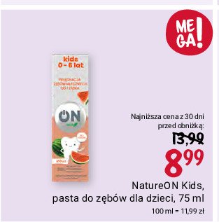 Pasta do zębów arbuz Nature on promocja