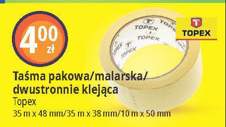 Ta艣ma dwustronnie klej膮ca 50 mm x 10 m Topex promocja