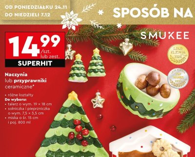 Naczynia lub przyprawniki ceramiczne różne kształty promocja w Biedronka