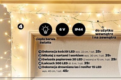 Łańcuch 300 LED dł. 6 m promocja w Netto