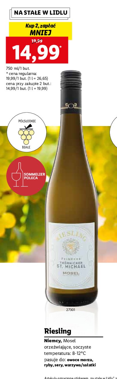 Wino Riesling st. michael promocja