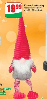 Krasnal tekstylny różne wzory i kolory promocja w Dino