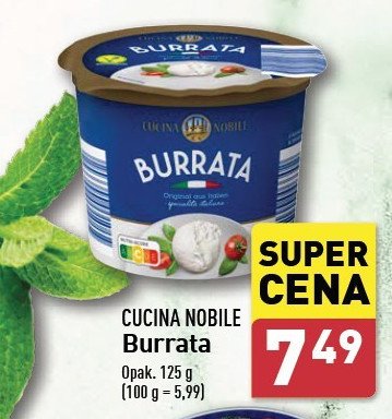 Ser burrata Cucina nobile promocja