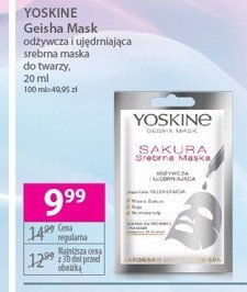 Sakura srebrna maska Yoskine geisha mask promocja