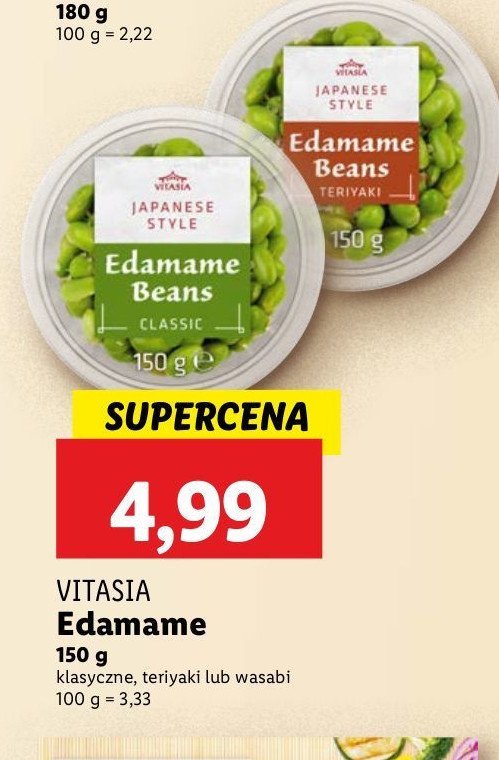 Edamame wasabi Vitasia japan promocja w Lidl