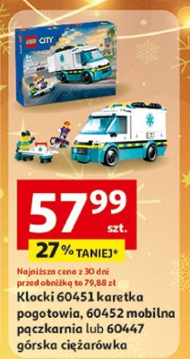 Klocki 60451 karetka pogotowia, 60452 mobilna pączkarnia lub 60447 górska ciężarówka promocja w Auchan