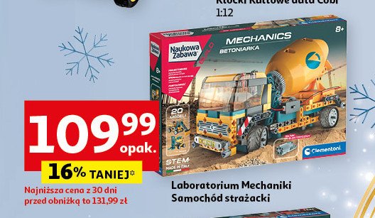 Naukowa zabawa - samochód strażacki Clementoni promocja w Auchan