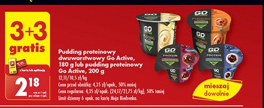 Pudding proteinowy waniliowy Go active promocja