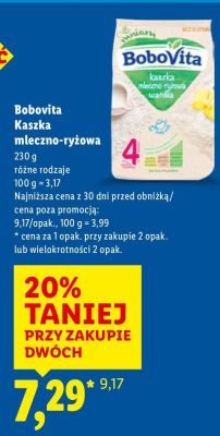 Kaszka mleczno-ryżowa różne rodzaje promocja w Lidl