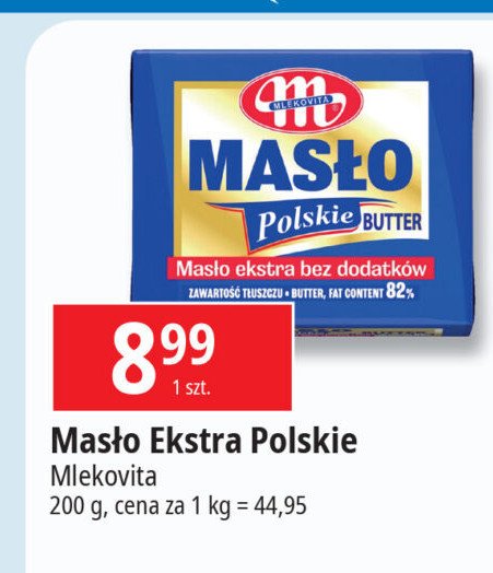 Masło Mlekovita Ekstra promocja w Leclerc