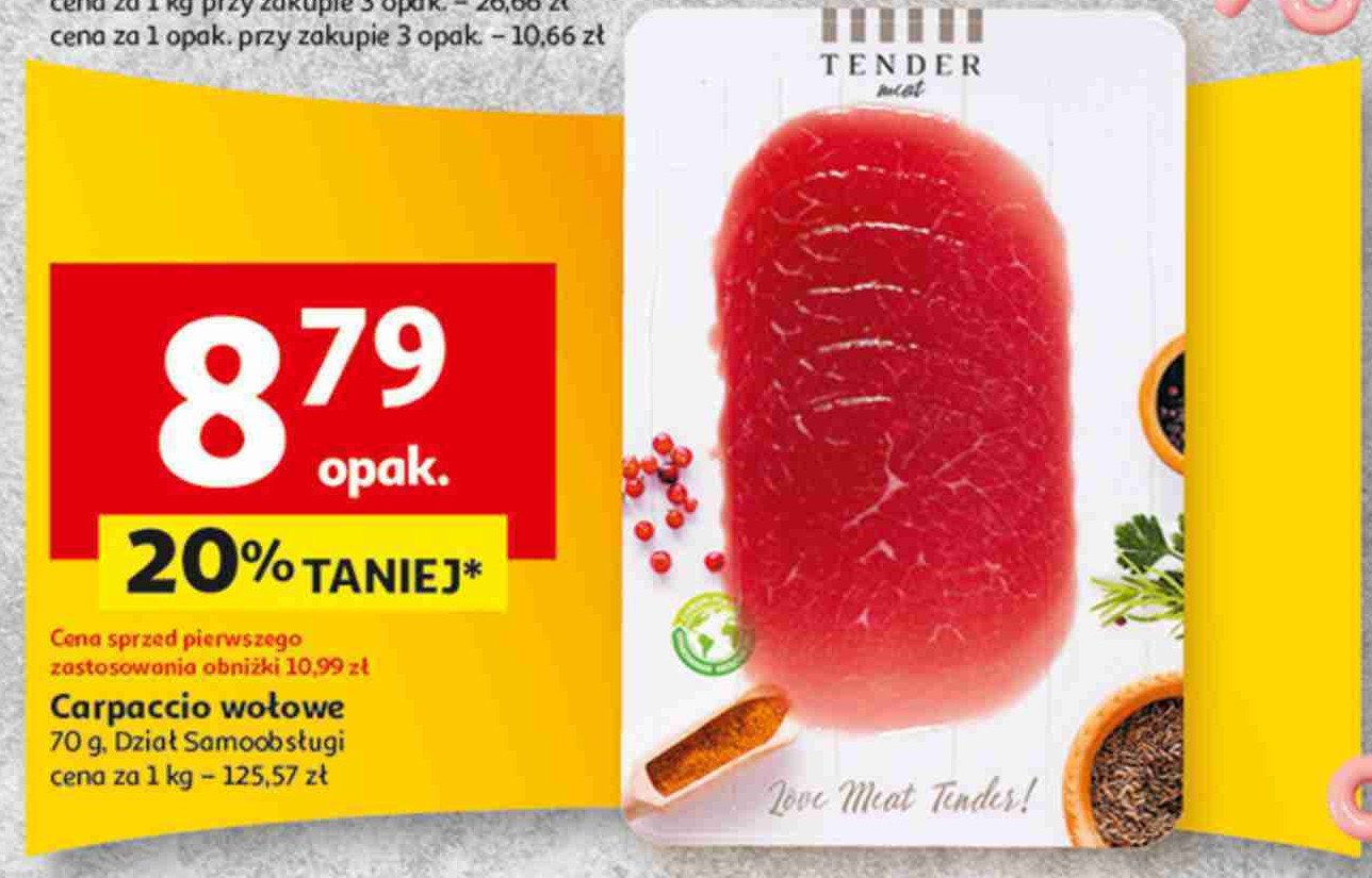Carpaccio wołowe Tender meat promocja