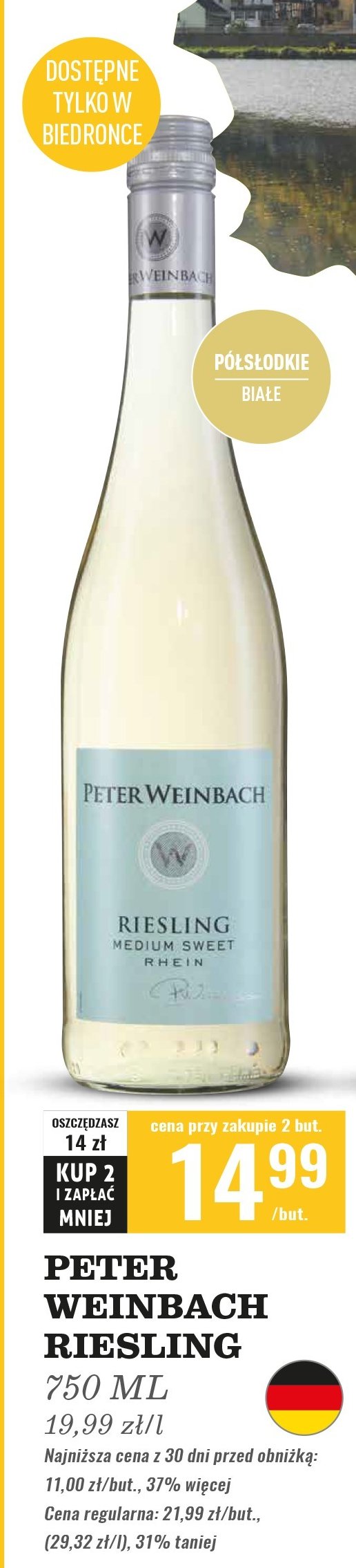 Wino PETER WEINBACH RIESLING promocja w Biedronka
