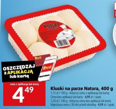 Kluski na parze Natura, 400 g promocja w Twój Market