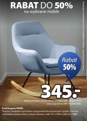 Fotel bujany NEBEL promocja w Jysk