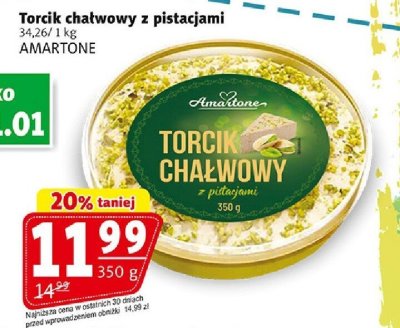 Torcik chałwowy z pistacjami promocja w Prim Market