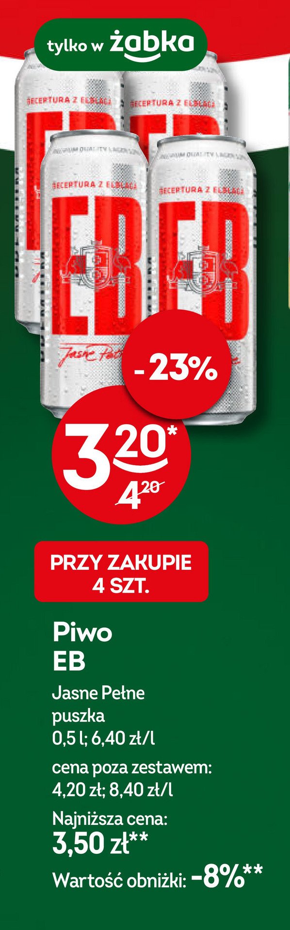 Piwo Eb promocja w Żabka