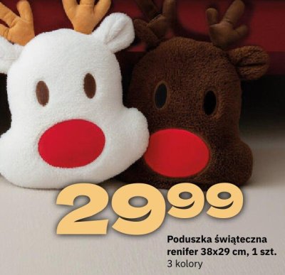 Poduszka świąteczna renifer 38x29 cm promocja w Twój Market
