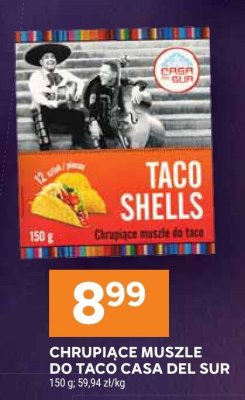 Chrupiące muszle do taco Casa Del Sur promocja w Stokrotka