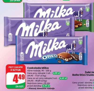 Czekolada 90-100 g, różne rodzaje promocja w Dino