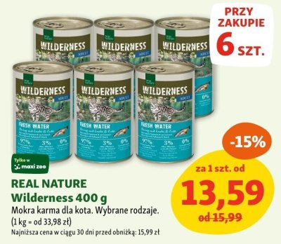 Karma mokra REAL NATURE Wilderness 400 g promocja w MAXI ZOO
