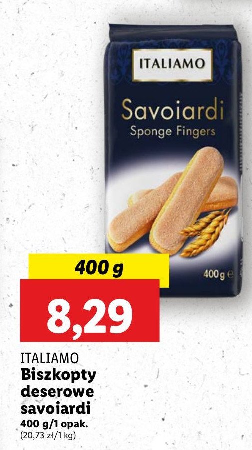 Biszkopty savoiardi Italiamo promocja