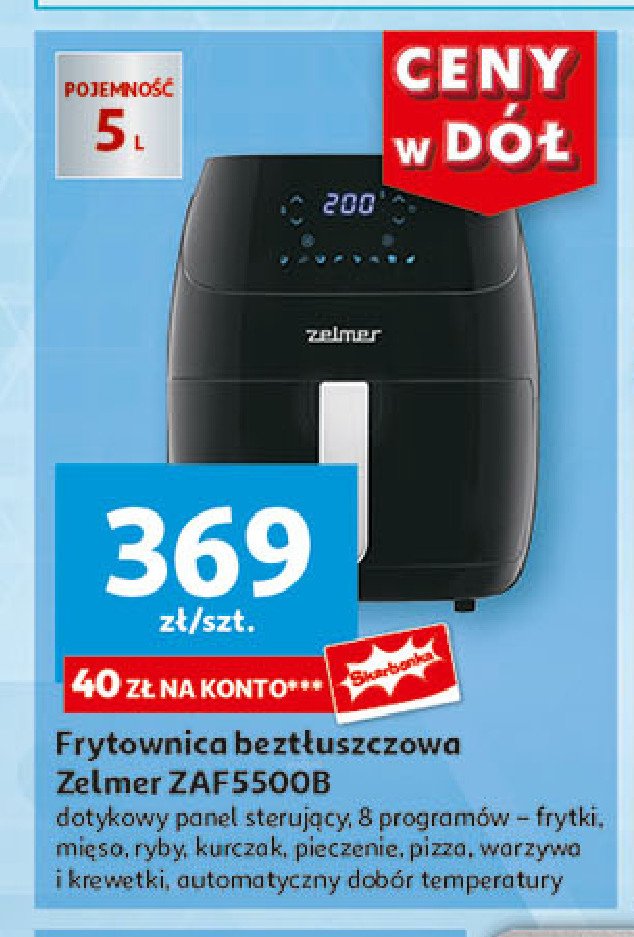 Frytownica beztłuszczowa zaf5500b Zelmer promocja