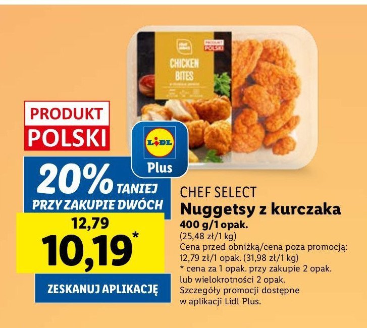 Nuggetsy z kurczaka Chef select promocja