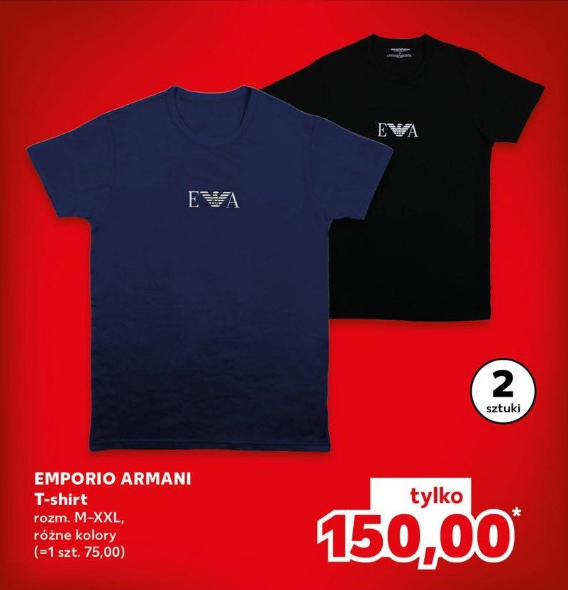 T-shirt m-xxl Giorgio armani promocja w Kaufland