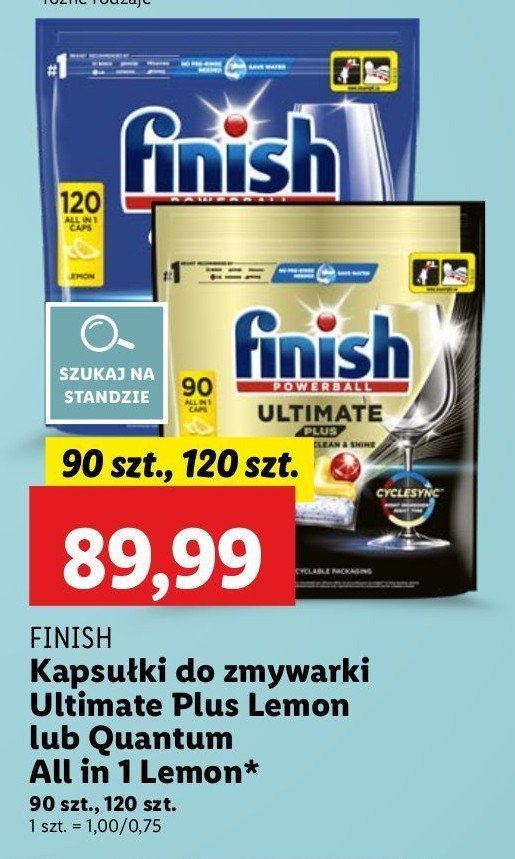 Tabletki do zmywarek lemon Finish ultimate plus promocja