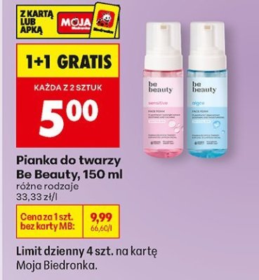 Pianka do twarzy Be Beauty, 150 ml różne rodzaje promocja w Biedronka