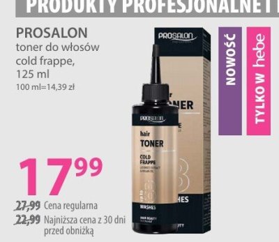 Toner PROSALON do włosów cold frappe promocja w Hebe