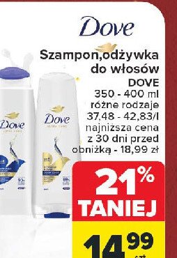 Szampon do włosów intensive repair Dove nutritive solutions promocja w Carrefour Market