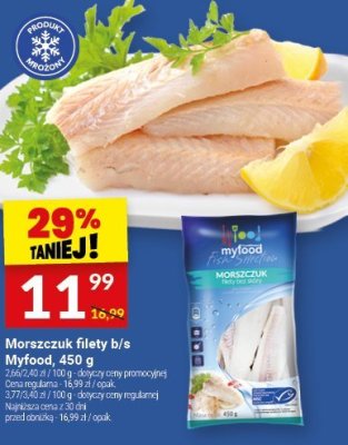 Morszczuk filety b/s Myfood, 450 g promocja w Twój Market