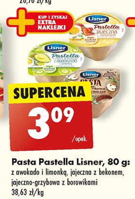 Pasta jajeczna z awokado i limonką Lisner pastella promocja w Biedronka