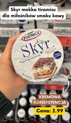 Jogurt Skyr Piątnica smak mokka tiramisu promocja w Kaufland