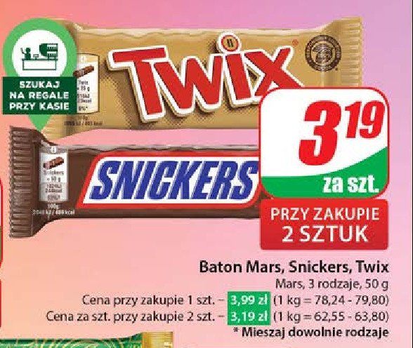 Baton Snickers promocja w Dino