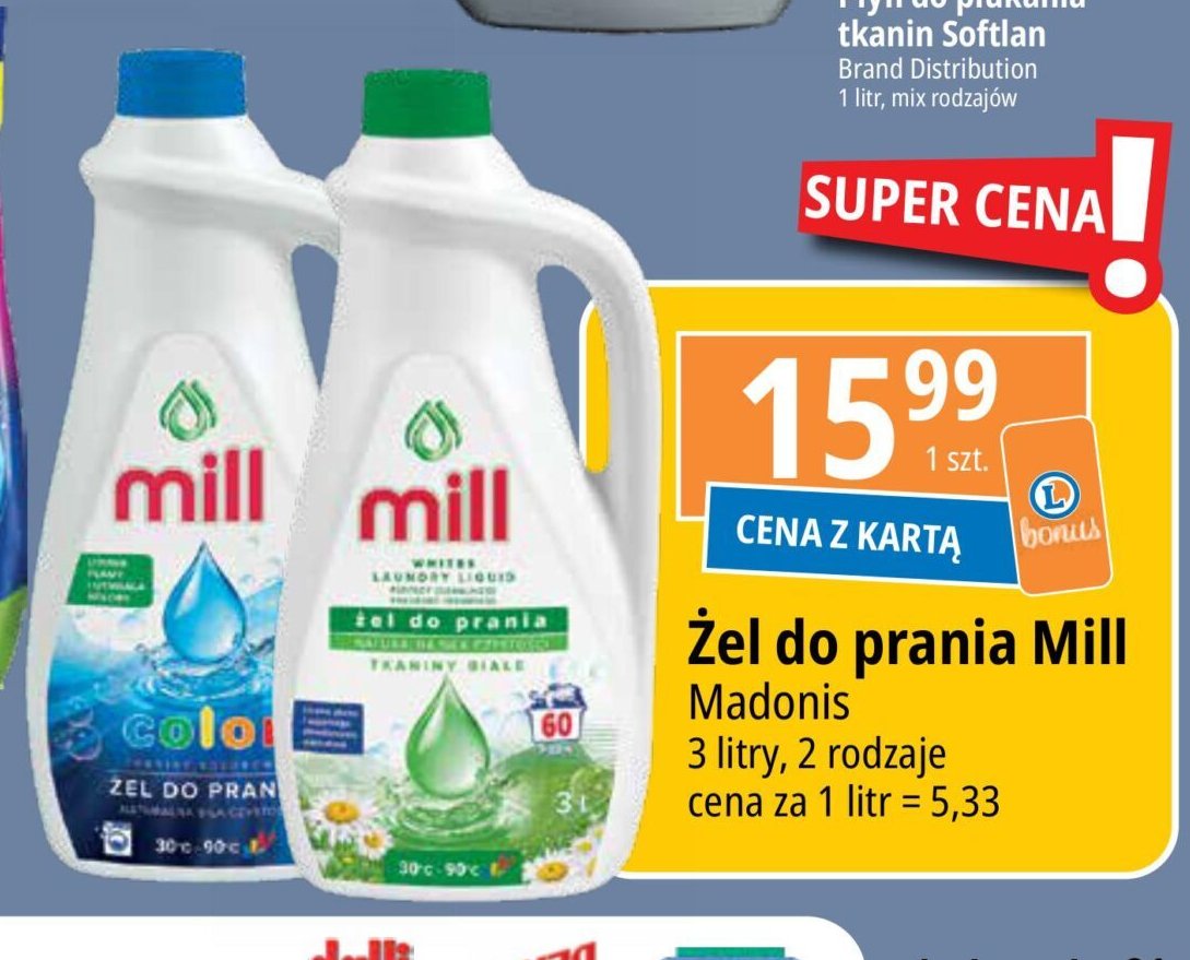 Żel do prania do białego MILL promocja w Auchan