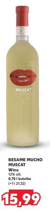 Wino Besame mucho muscat blanc promocja w Kaufland