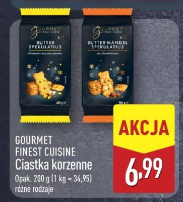 Ciastka korzenne GOURMET FINEST CUISINE różne rodzaje promocja w Aldi