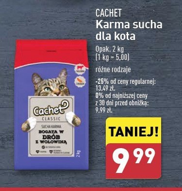 Karma dla kota drób + wołowina Cachet promocja